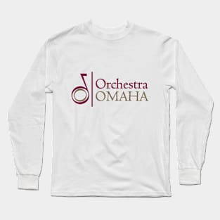 Orchestra Omaha Logo - Maroon and Taupe Long Sleeve T-Shirt